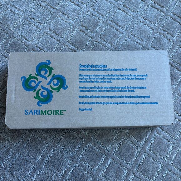 Sarimoire Sage Smuge Sticks Kit Bundle of 3 Feather Shell Bowl Palo Santo Box - Picture 5 of 6